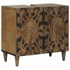 vidaXL Baderomsvaskeskap med d&oslash;r Brun 62 x 33 x 58 cm Massiv mango tre