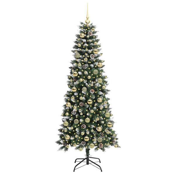 vidaXL Kunstig juletre grønn 76 x 76 x 180 cm PVC og plast og stål