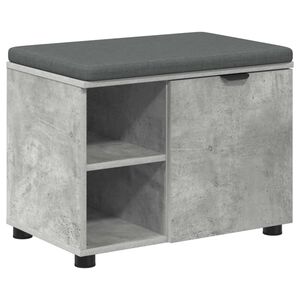 vidaXL Gangbenk BetongGr&aring; 60 x 38 x 46 cm Konstruert treverk og stoff
