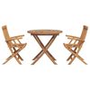 vidaXL Hage Spisegruppe 3 pcs Brun Solid akasietre