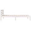 vidaXL Sengeramme heltre furu 90x190 cm hvit Single