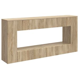 vidaXL Konsollbord Stripete Sonoma eik 155 x 29 x 74 cm Konstruert tre