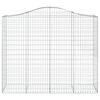 vidaXL Gabionkurver buede 10 stk 200x50x160/180 cm galvanisert jern