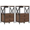 vidaXL Nattbordskap 2 stk. Brun Eik 40 x 31 x 60 cm Konstruert tre