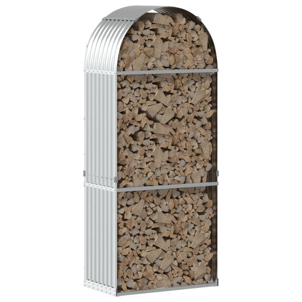 vidaXL Vedholder sølv 80x45x190 cm galvanisert stål