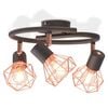 vidaXL Taklampe med 3 LED-gl&oslash;dep&aelig;rer 12 W