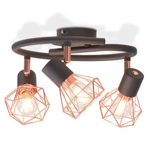 vidaXL Taklampe med 3 LED-gl&oslash;dep&aelig;rer 12 W