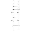 vidaXL Teleskopisk garderobesystem med hyller aluminium