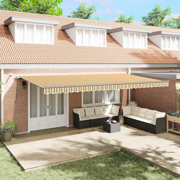 vidaXL Markiseduk med Flerfarget 600 &times; 300 cm Polyester