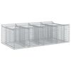 vidaXL Gabion hevet seng 2 stk. 200 x 100 x 60 cm Galvanisert st&aring;l