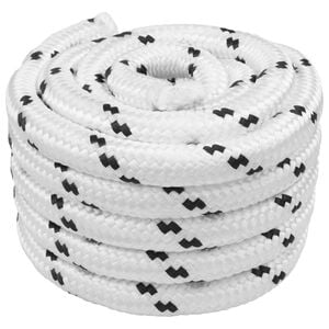 vidaXL B&aring;tsnor 2.5 mm 50 m Hvit Polyester
