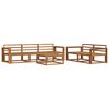 vidaXL Utend&oslash;rs sofa-sett 6 pcs Naturlig Solid akasietre