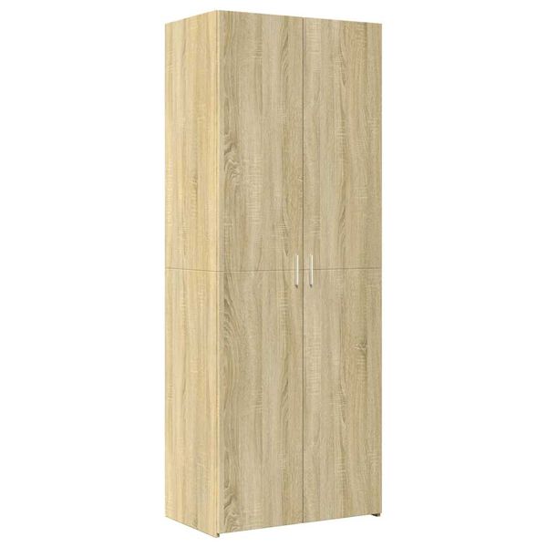 vidaXL Highboard sonoma eik 70x42,5x185 cm konstruert tre