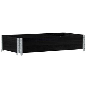 vidaXL Hageplantekasse svart 100x50 cm heltre furu