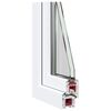 vidaXL Kjellervindu RISOR 80x40 cm vipp 2 glass hvit