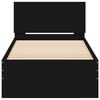 vidaXL Sengeramme med hodegavl svart 75x190 cm konstruert tre