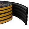 vidaXL Selvklebende vindusforsegling Svart 9 x 6 mm 100 m EPDM Skum