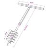 Jordbor med h&aring;ndtak 180 mm og forlengere 9 m st&aring;l