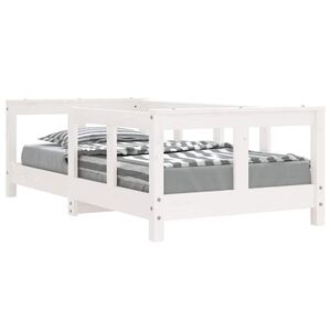 vidaXL Barnesengeramme hvit 70x140 cm heltre furu