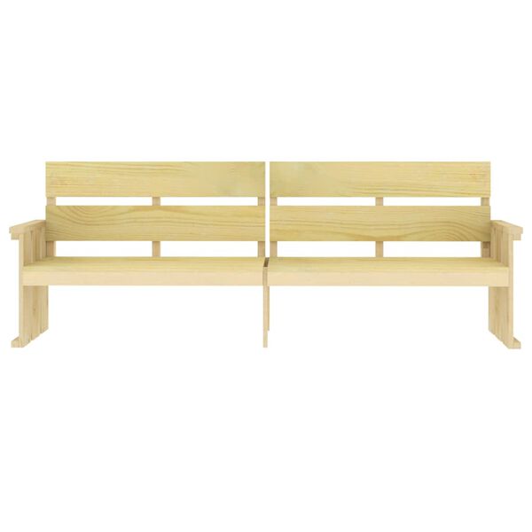 vidaXL Utend&oslash;rs spisestue 3 deler impregnert furu