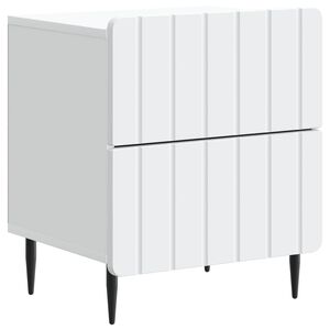 vidaXL Nattbordskap med skuff Hvit 43 x 34,5 x 49,5 cm Konstruert tre