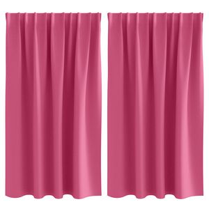 vidaXL M&oslash;rkleggende Gardiner med Ringer 2 stk. Lys Rosa 140 x 140 cm