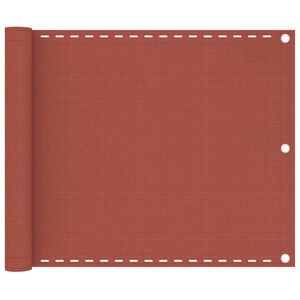vidaXL Balkongskjerm terrakotta 75x400 cm HDPE