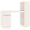 vidaXL Skrivebord hvit 110x53x117 cm heltre furu