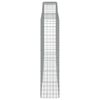 vidaXL Gabionkurver buede 8 stk 400x50x200/220 cm galvanisert jern