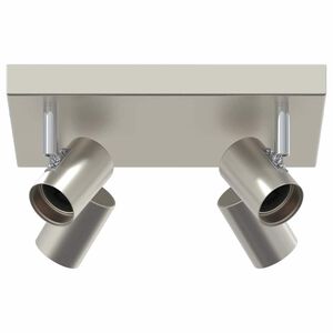 vidaXL Takspot med s&oslash;kelys Nikkel 26 x 26 x 11,5 cm Metall