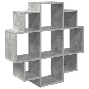 vidaXL Vegghylle Betonggr&aring; 90 x 25 x 90 cm Konstruert tre