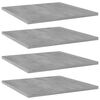 vidaXL Hylleplater 4 stk betonggr&aring; 40x40x1,5 cm konstruert tre