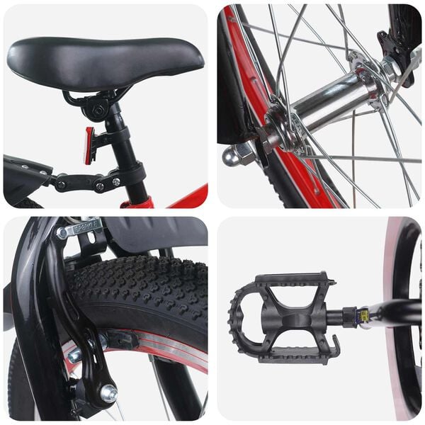 vidaXL Barnesykkel 18 Tommer for 5-7 &aring;r gammel Bl&aring; Svart