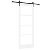 vidaXL Skyved&oslash;r ORKDAL 83 x 211 cm Massivt furutre og glass Hvit