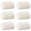 vidaXL Kastepledd 6 pcs Krem 240 x 220 cm Fleece
