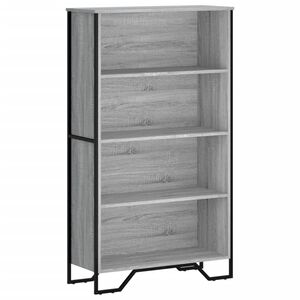 vidaXL Bokhylle gr&aring; sonoma 80x31x137,5 cm konstruert tre