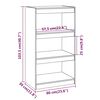 vidaXL Bokhylle/romdeler hvit 60x30x103,5 cm heltre furu