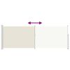 vidaXL Uttrekkbar sidemarkise 160 x 500 cm kremhvit