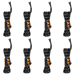 vidaXL Barduner med skiften&oslash;kler reflekterende 8 stk 4 m 4 mm