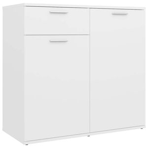 vidaXL Skjenk hvit 80x36x75 cm konstruert tre