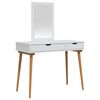 vidaXL Sminkebordsett FAUSKE 2 stk. Hvit 100 x 50 x 143 cm