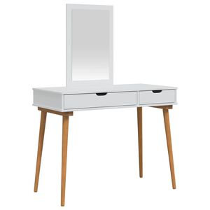 vidaXL Sminkebordsett FAUSKE 2 stk. Hvit 100 x 50 x 143 cm