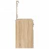 vidaXL Sminkebord med LED sonoma eik 130x50x132,5 cm