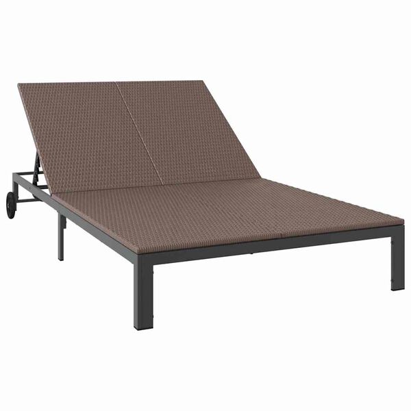 vidaXL Solseng 1-person Brun 206 x 62.5 x 74 cm polyrotting