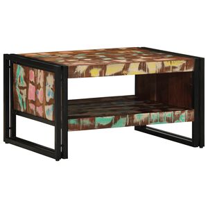 vidaXL Salongbord flerfarget 70x50x38 cm gjenvunnet heltre