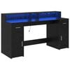 vidaXL Skrivebord Svart eik Konstruert tre 160 x 55 x 91 cm