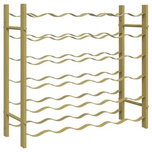 vidaXL Vinstativ for 36 flasker metall gull