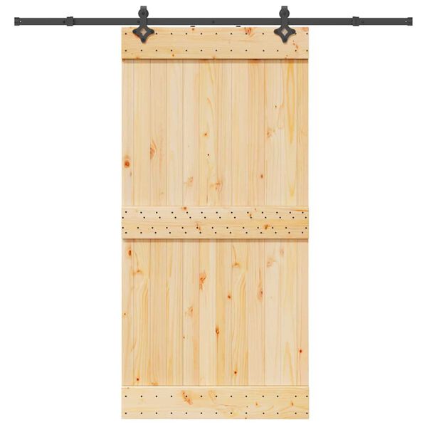 vidaXL Skyved&oslash;r med monteringstilbeh&oslash;r 100x210 cm heltre furu