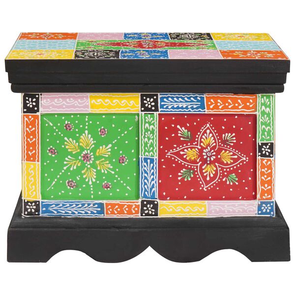 vidaXL Oppbevaringsboks Flerfarget 40 x 30 x 30 cm Massivt mangotre