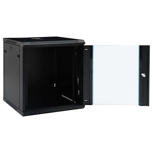 vidaXL Nettverksskap 12U veggmontert 19" IP20 600x600x640 mm